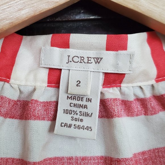 J. Crew sleeveless striped silk blouse with bow - Picture 4 of 5